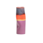 Vase Cylindre - Distortion Violet et Orange - 1