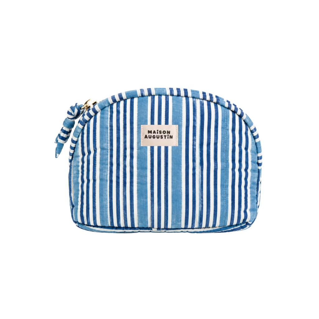 Trousse de Makeup - Stripe Bleu - 1