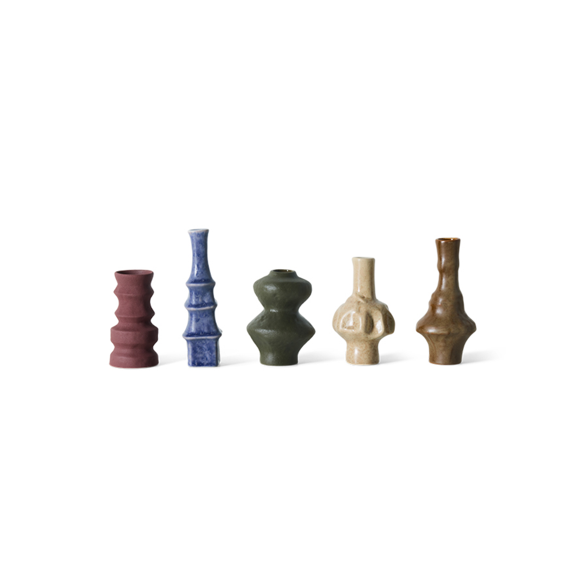 Set de 5 vases S 70s Ceramics - Palette - 1