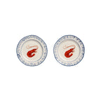 Set de 2 Assiettes Sirène Crevette - 1
