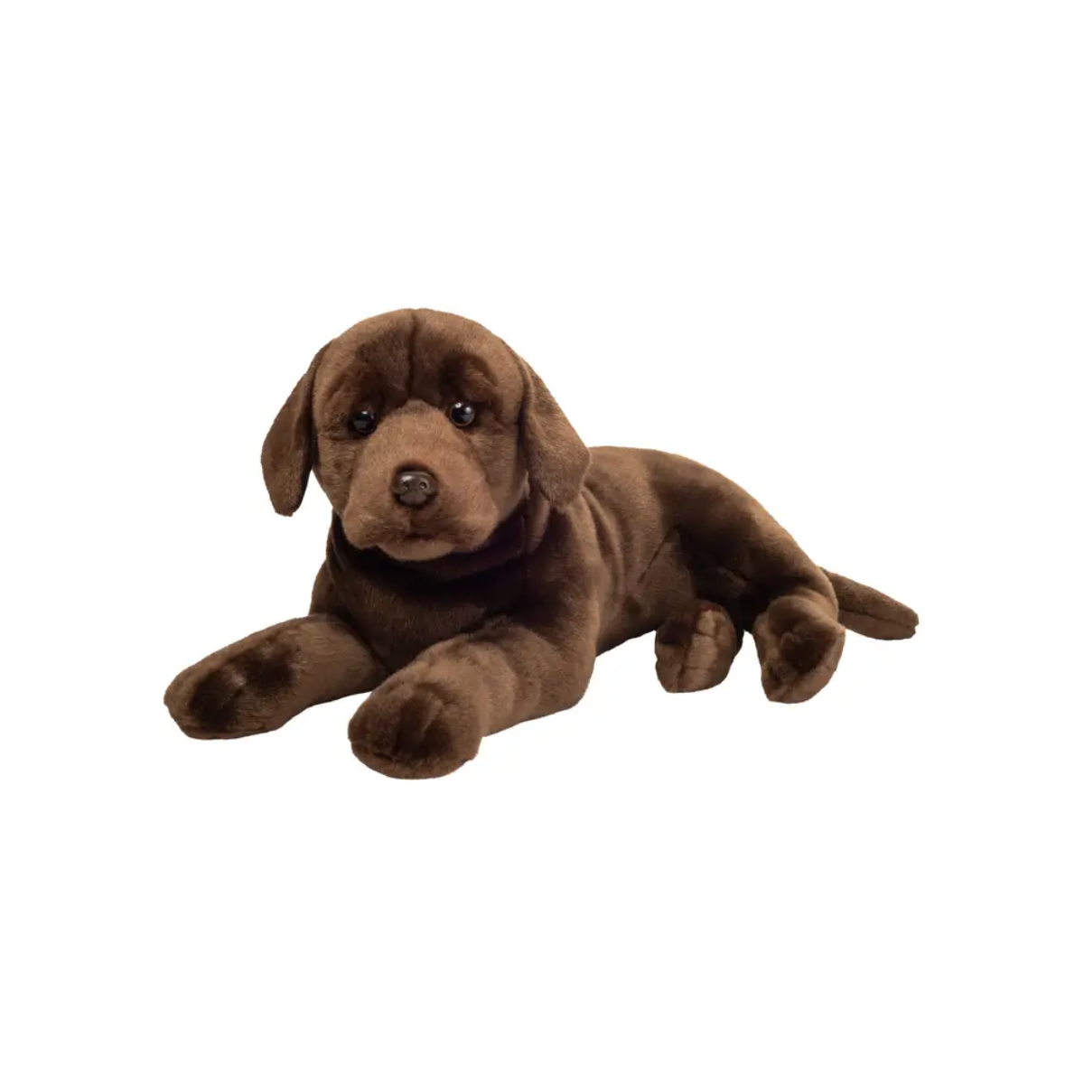 Peluche Labrador Marron Chocolat Couché - 1