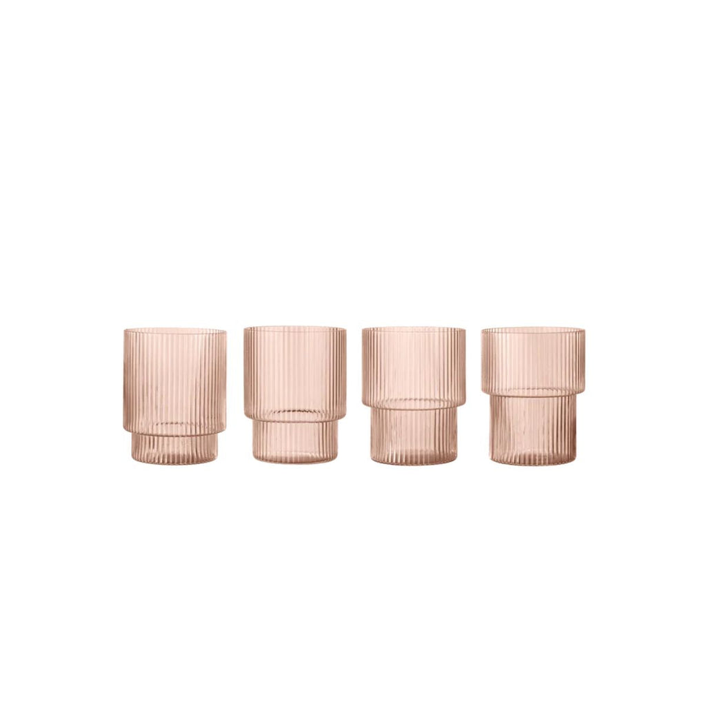 Set de 4 verres Ripple - Blush - 1