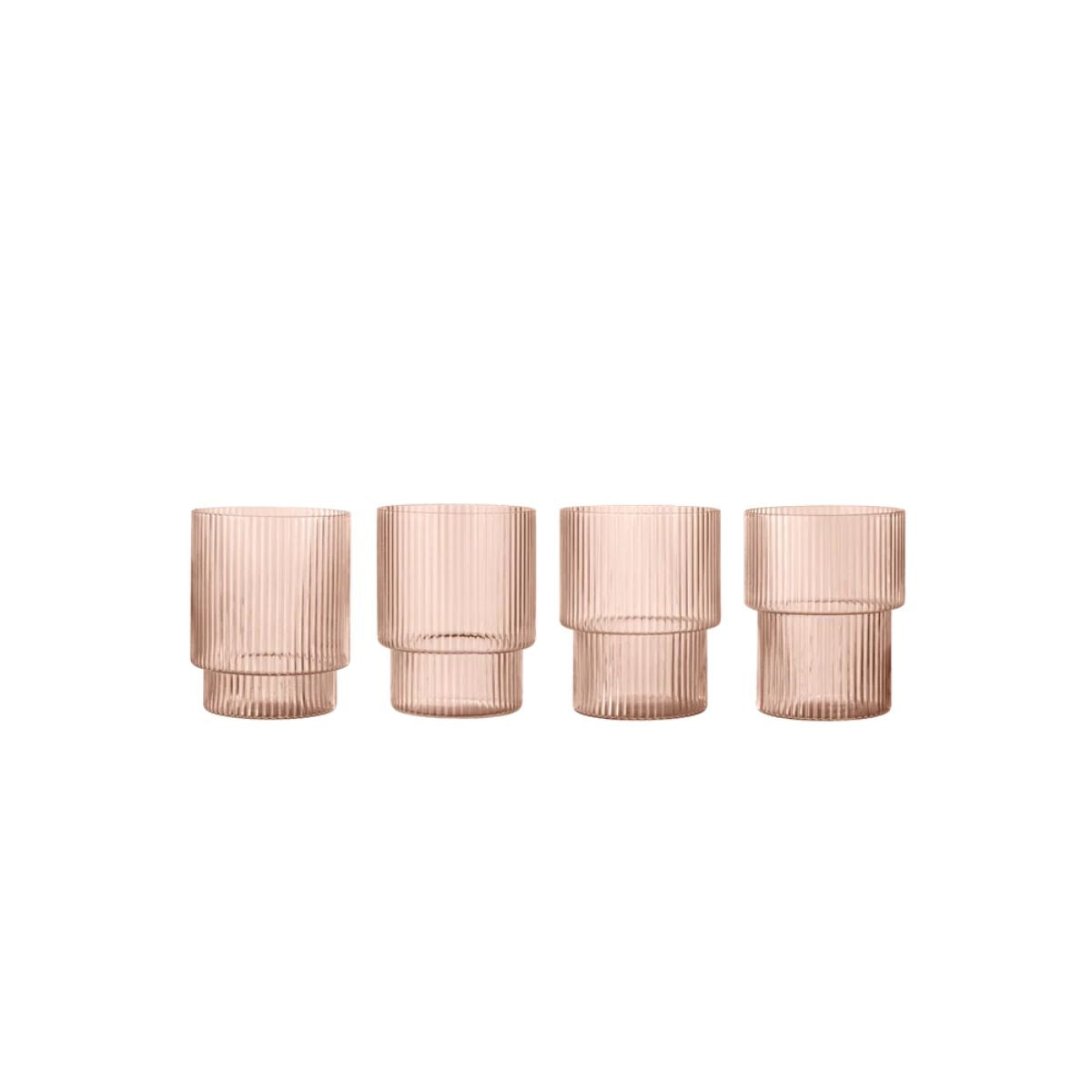Set de 4 verres Ripple - Blush - 1
