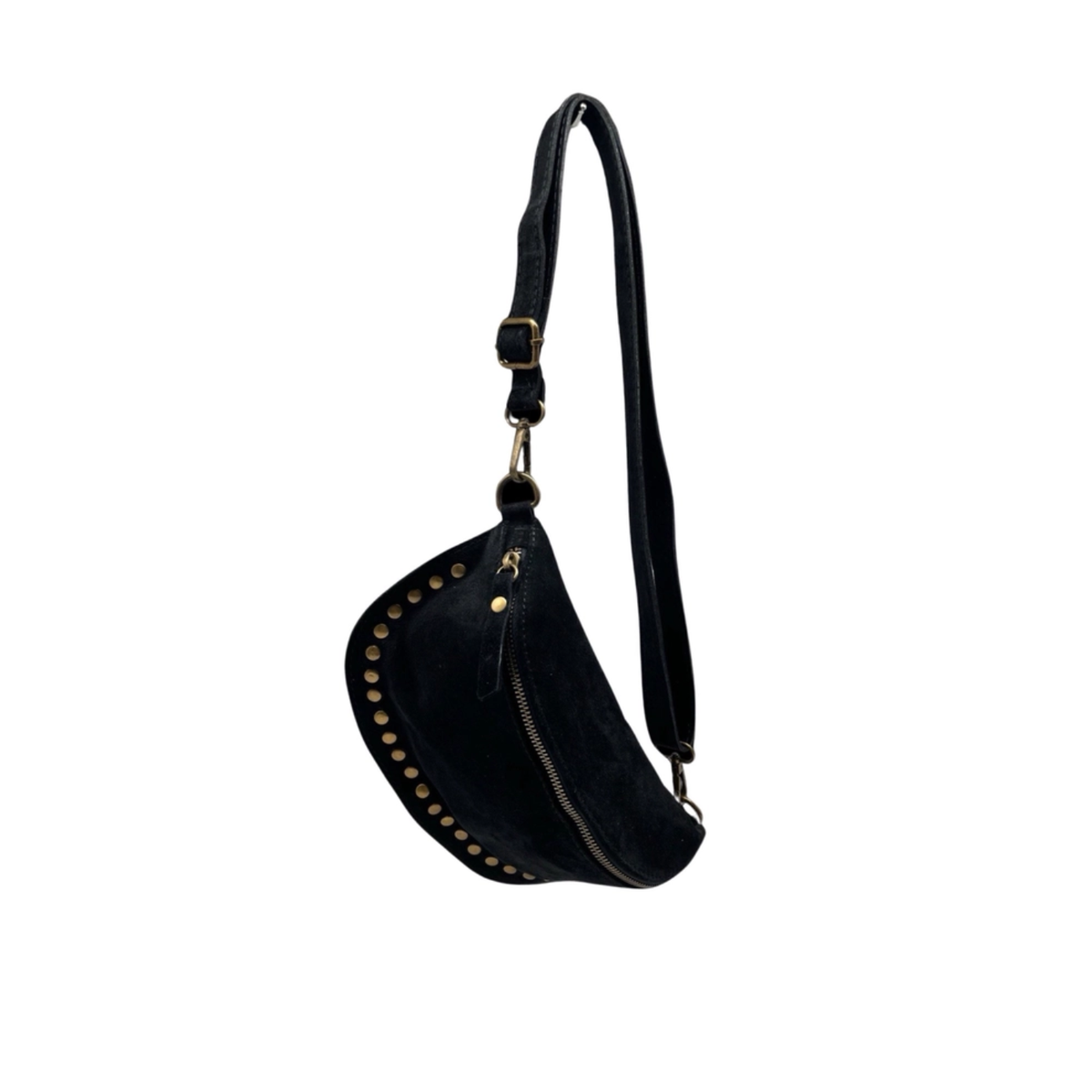 Sac Banane Cuir Suede Dion - Noir - 2