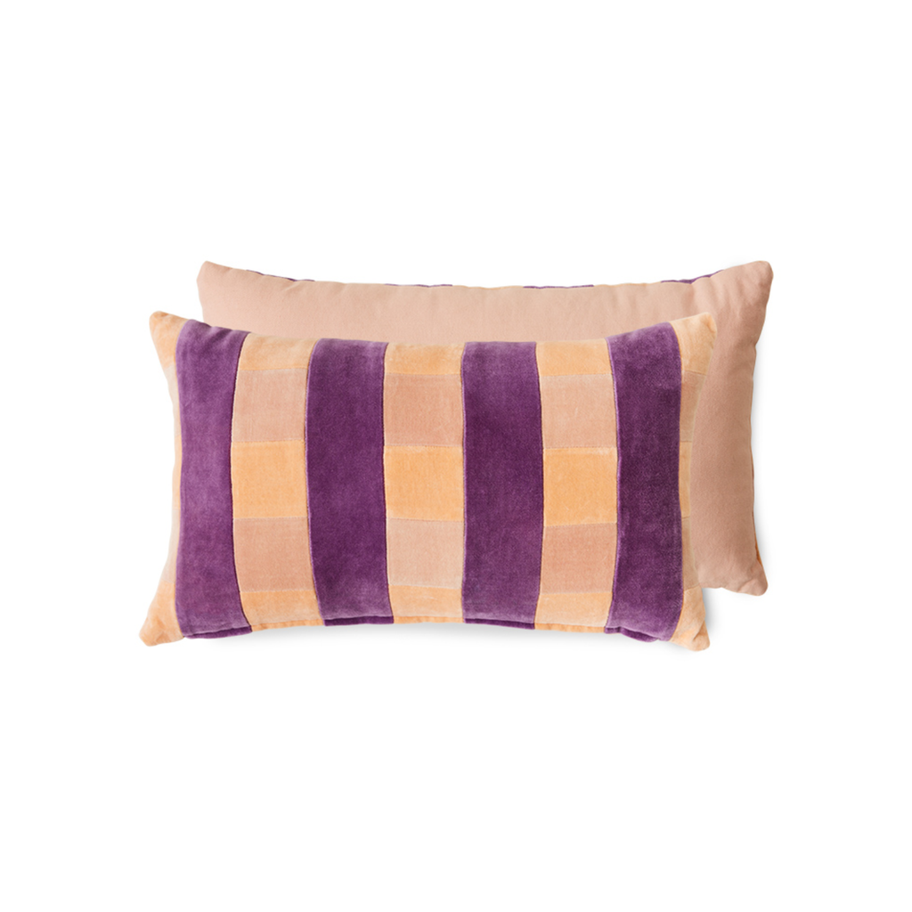 Coussin Velours Rayé Midsummer - 50x30 cm - 1