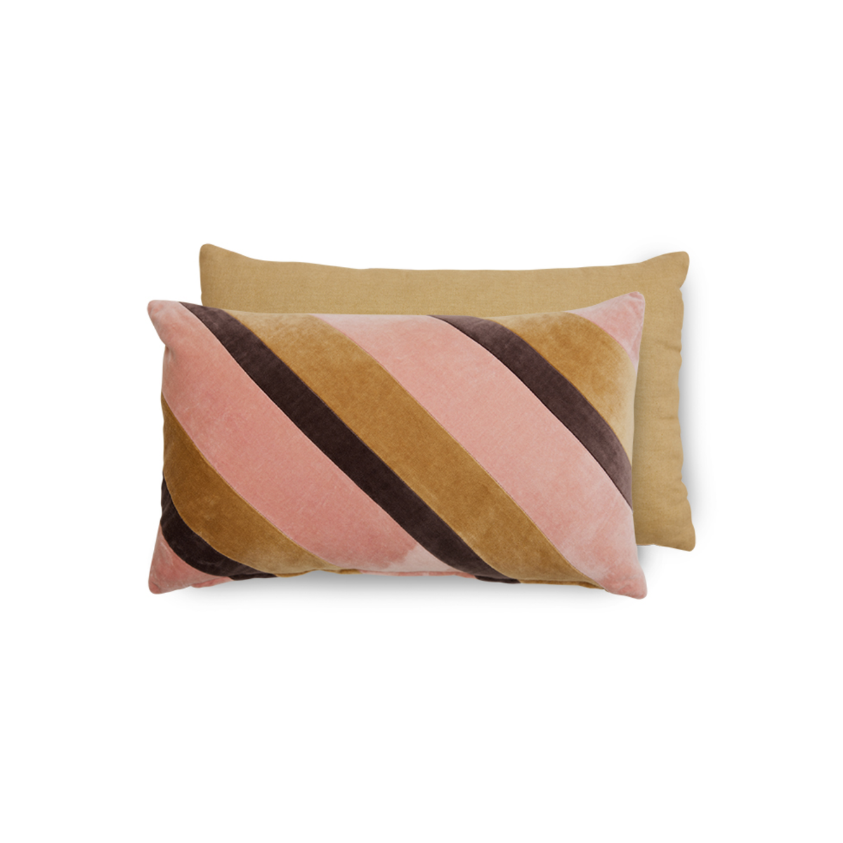 Coussin Velours Rayé Sunkissed - 50x30 cm - 1