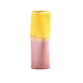 Vase Cylindre - Distortion Rose et Jaune - 1