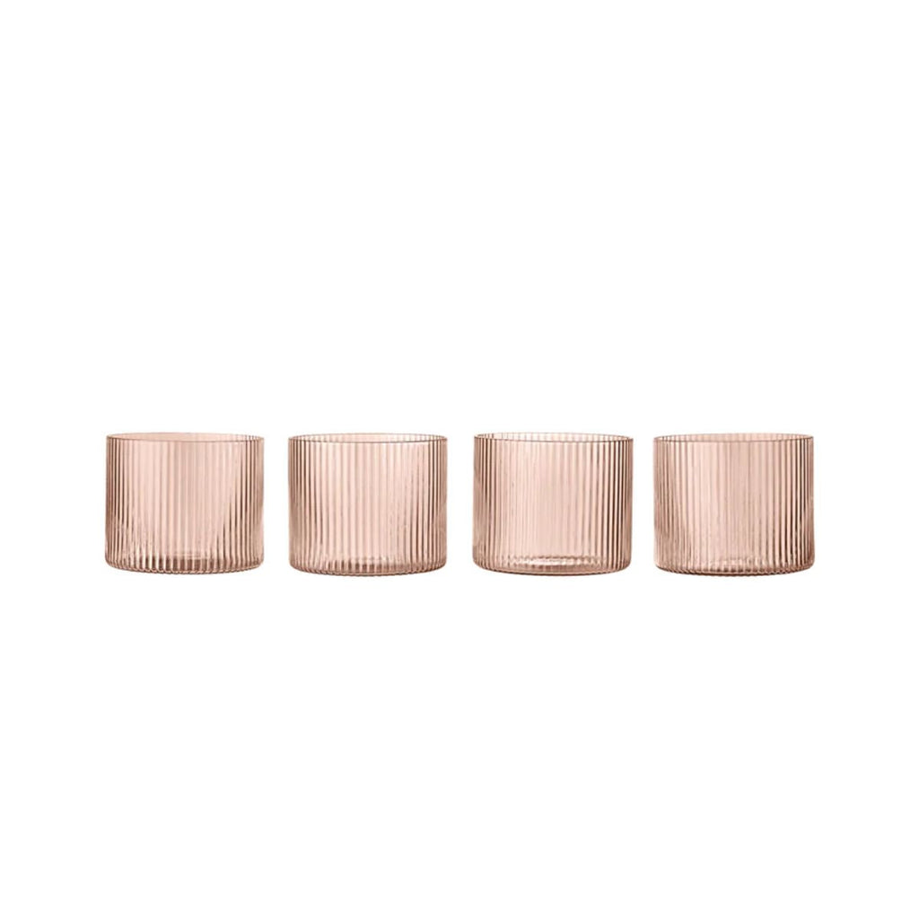 Set de 4 verres Bas Ripple - Blush - 1