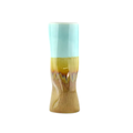 Vase Cylindre - Distortion Bleu et Jaune - 1