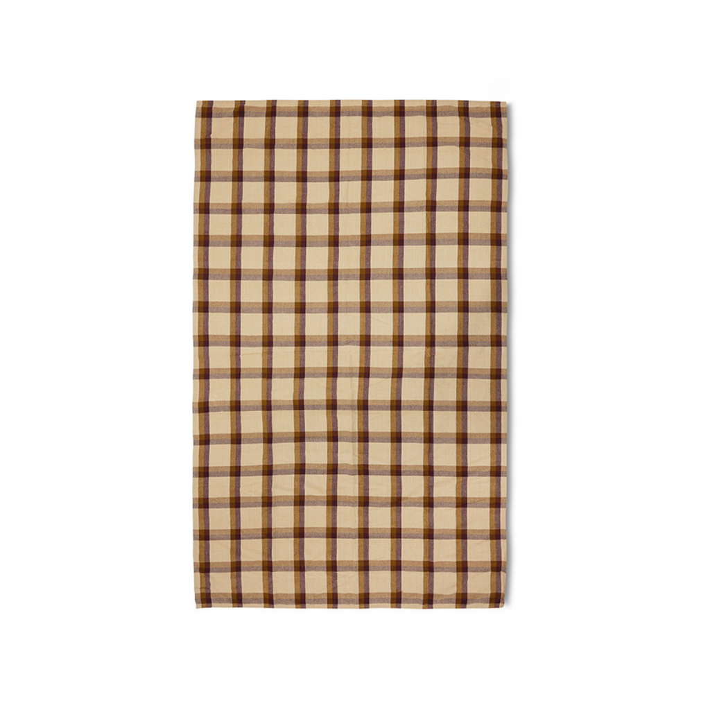 Nappe Vida Carreaux - Chestnut/Cream 140x220 cm - 1