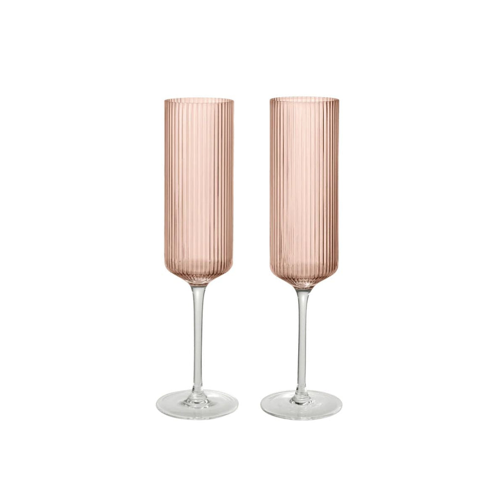 Set de 2 flûtes à champagne Ripple - Blush - 1