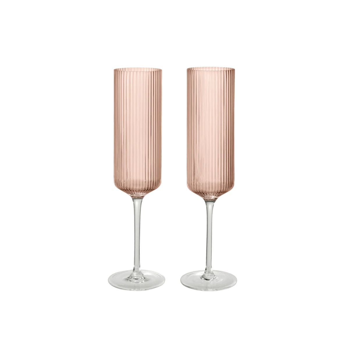 Set de 2 flûtes à champagne Ripple - Blush - 1