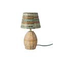 Lampe de Table - Rotin Rayures Brun Small - 1