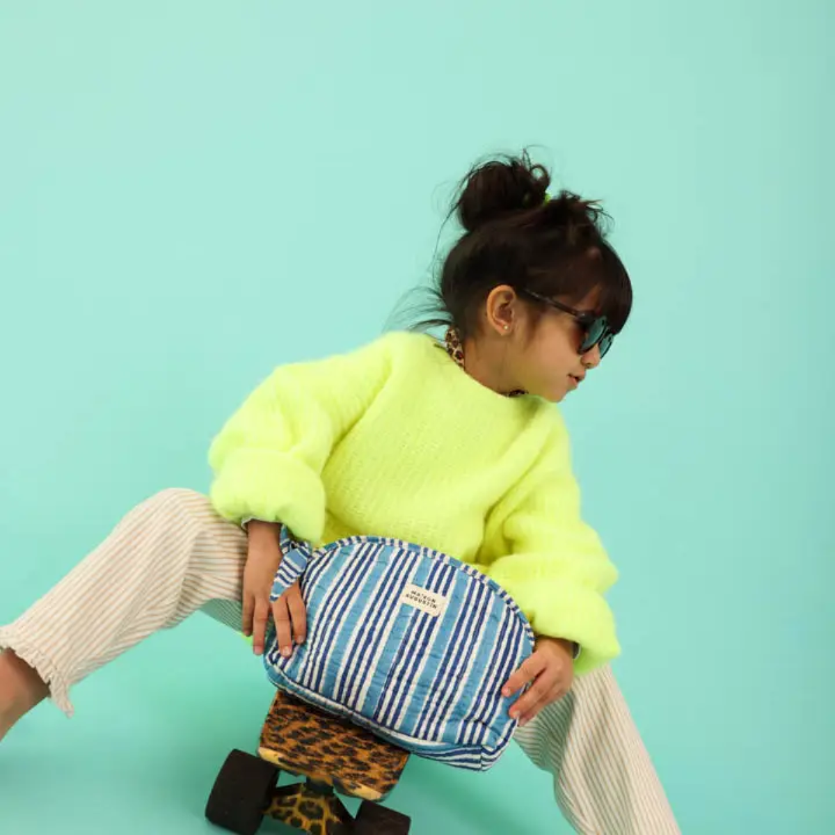 Trousse de Makeup - Stripe Bleu - 2