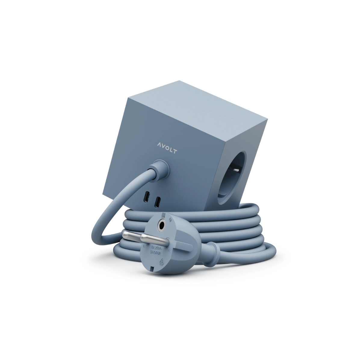 Multiprise square 1 avec USB-C 30W 1,8m - Shark Blue - 1