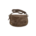 Sac Banane Cuir Suede Dion - Taupe - 1