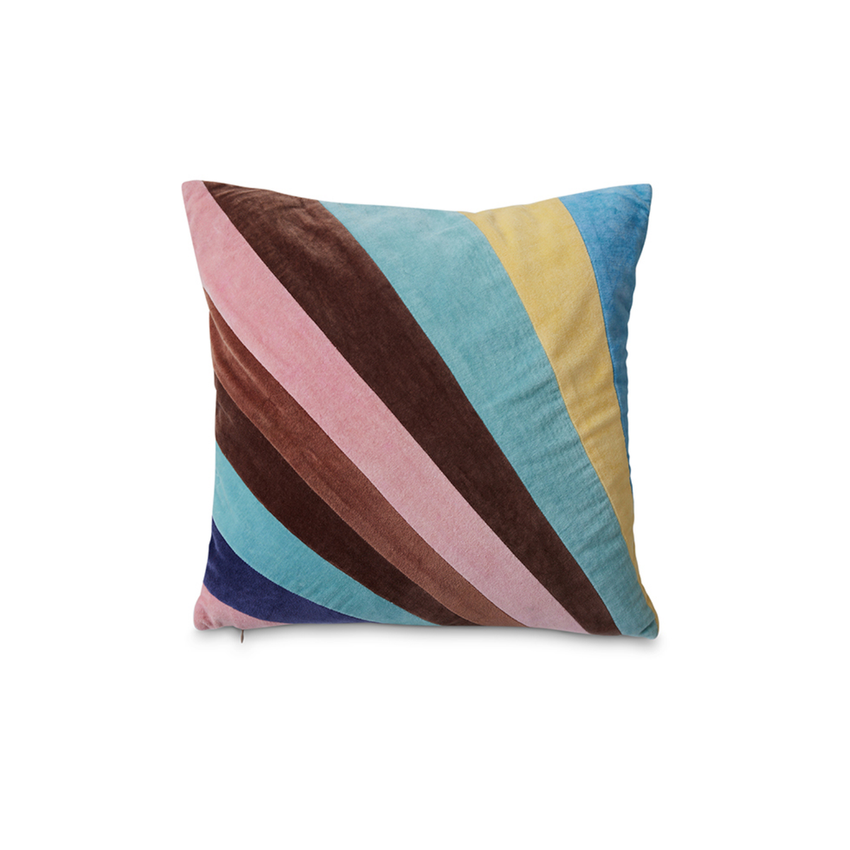Coussin Velours Rayures Eventide - 45x45 cm - 1