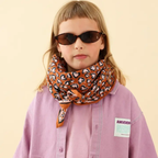 Foulard Adulte Léopard Camel 100 cm - 2