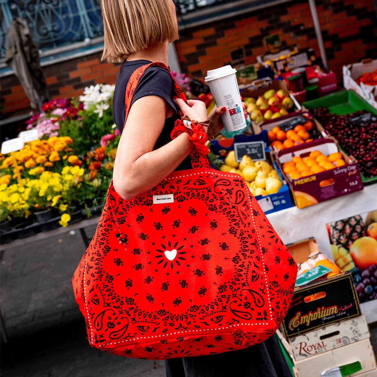 Sac Cabas XXL - Bandana Rouge - 2