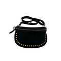 Sac Banane Cuir Suede Dion - Noir - 1