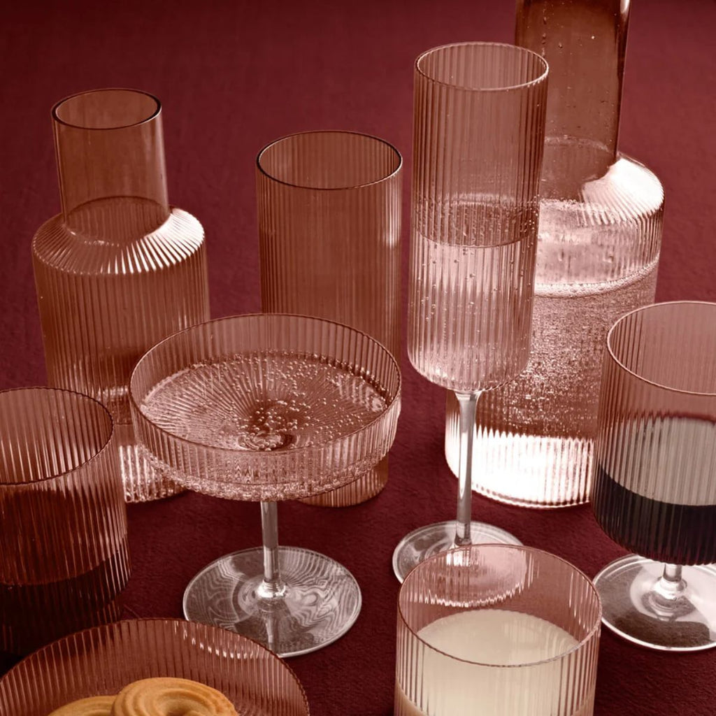 Set de 4 verres Bas Ripple - Blush - 2