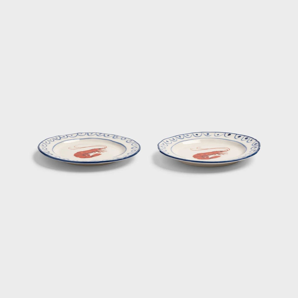 Set de 2 Assiettes Sirène Crevette - 2