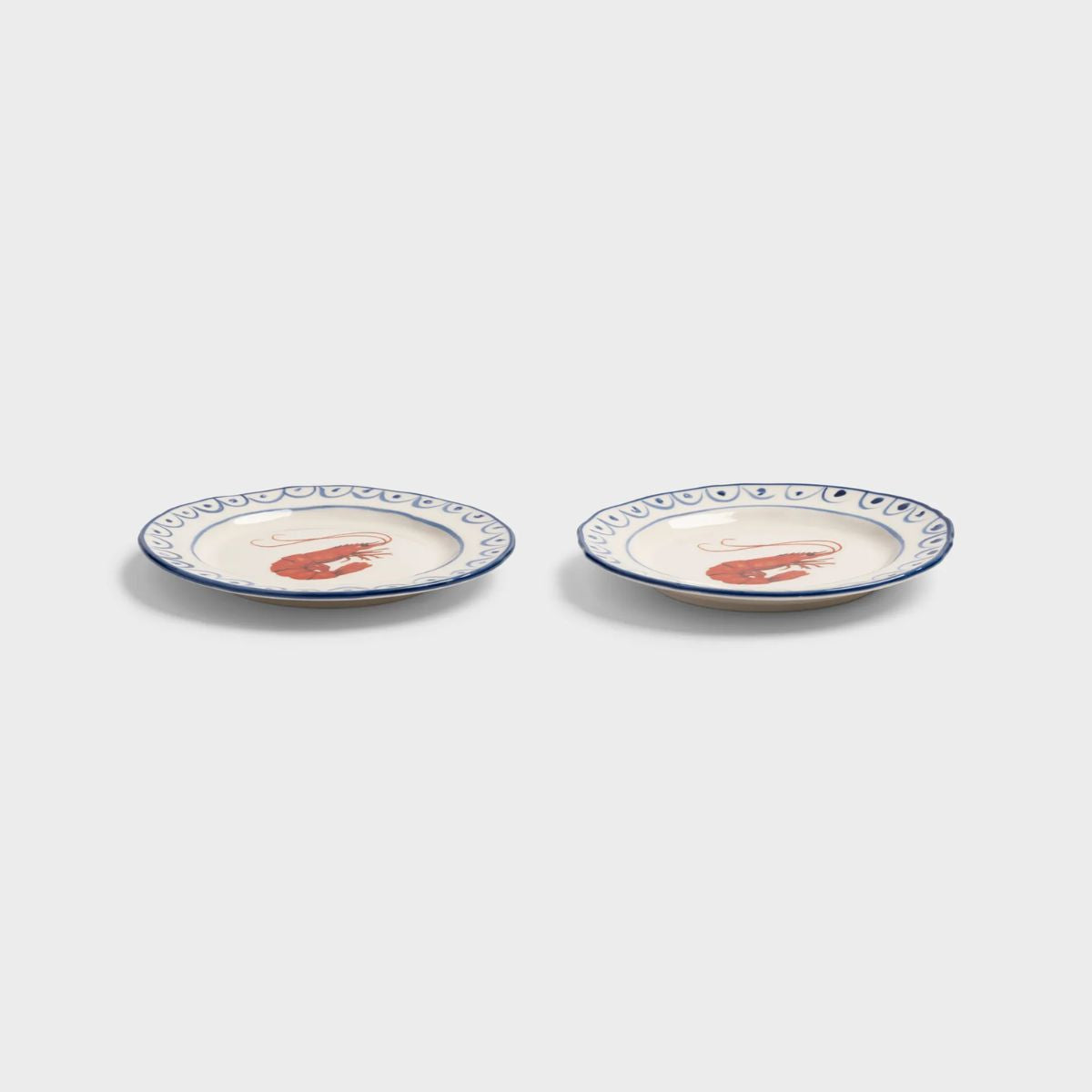 Set de 2 Assiettes Sirène Crevette - 2