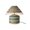 Lampe de Table - Rotin Rayures Brun Low - 1