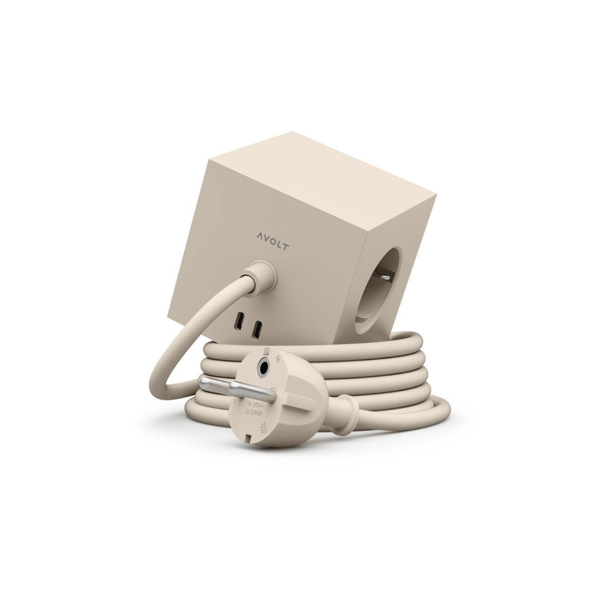 Multiprise square 1 avec USB-C 30W 1,8m - Nomad Sand - 1