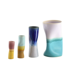 Vase Cylindre - Distortion Rose et Jaune - 2