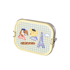 Lunchbox Acier Inox Paris Bleu - 1400 ml - 1