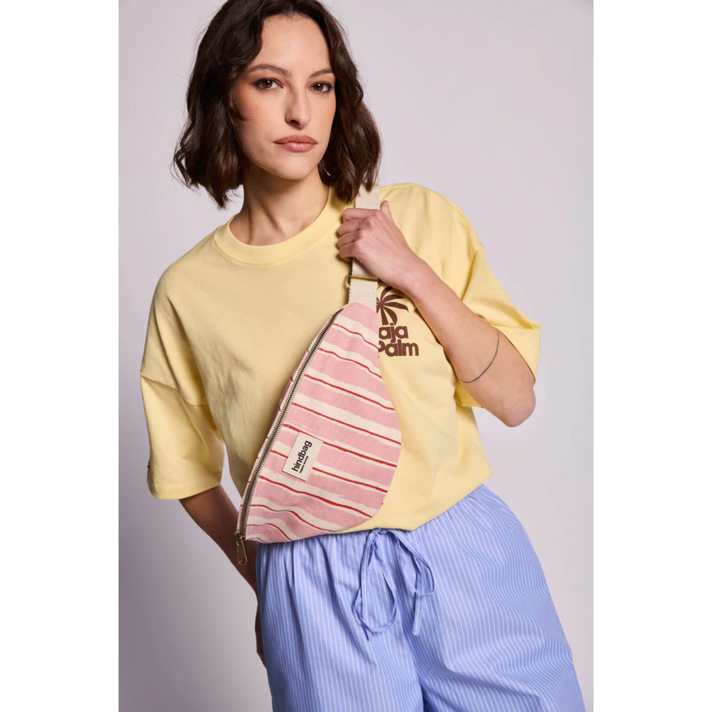 Sac Banane Olivia - Rayures Larges Rose - 2