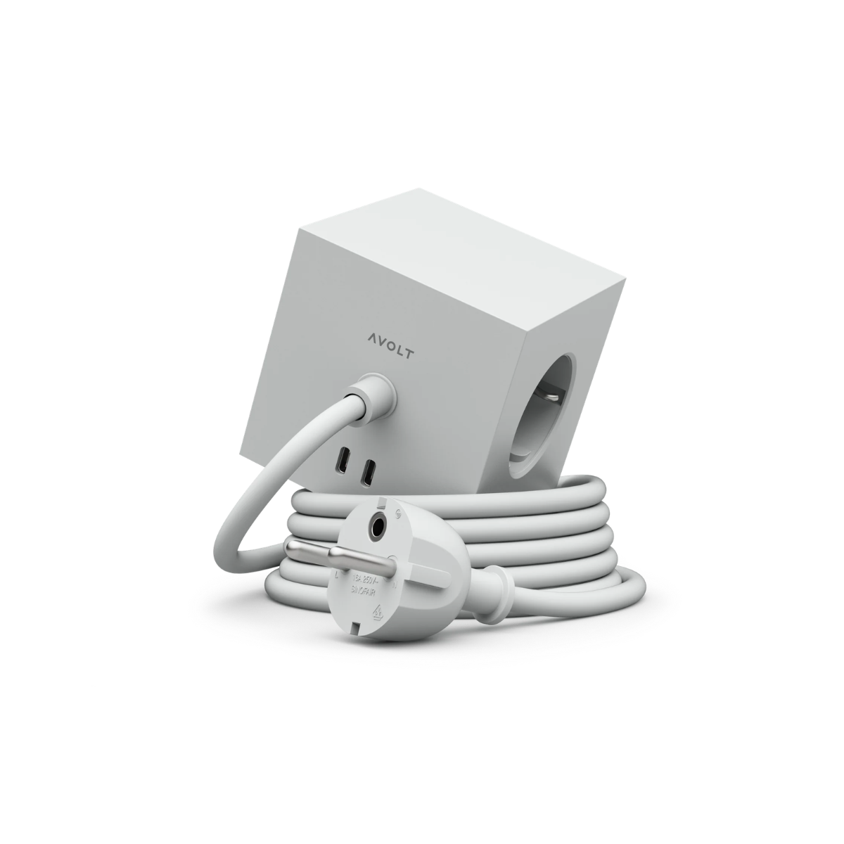 Multiprise square 1 avec USB-C 30W 1,8m - Gris - 1