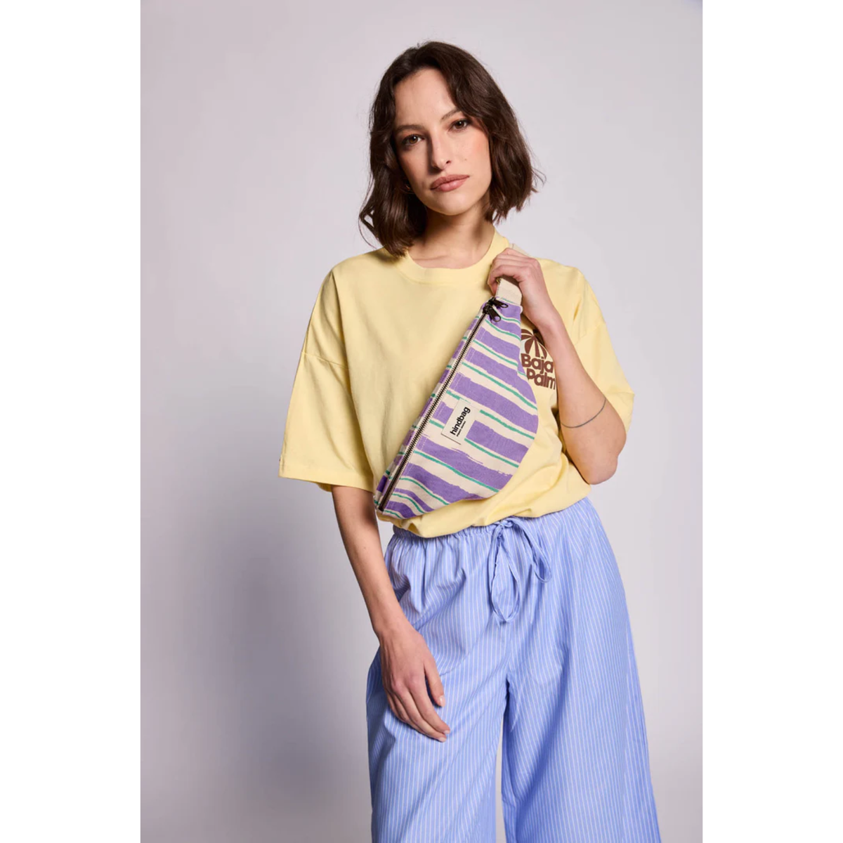Sac Banane Olivia - Rayures Larges Violet - 2
