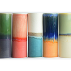 Vase Cylindre - Bleu & Blanc - 2