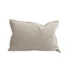 Coussin Vice Versa - Toile Biella Dévorée - Naturel 40x60 cm - 1