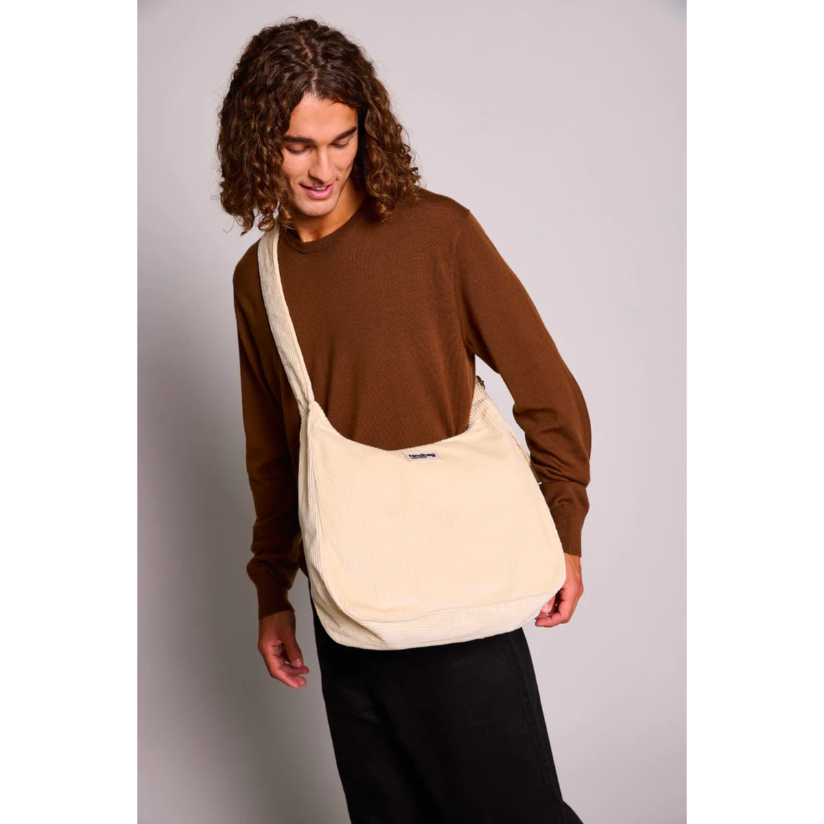 Sac hobo Claire - Velours Beige - 2