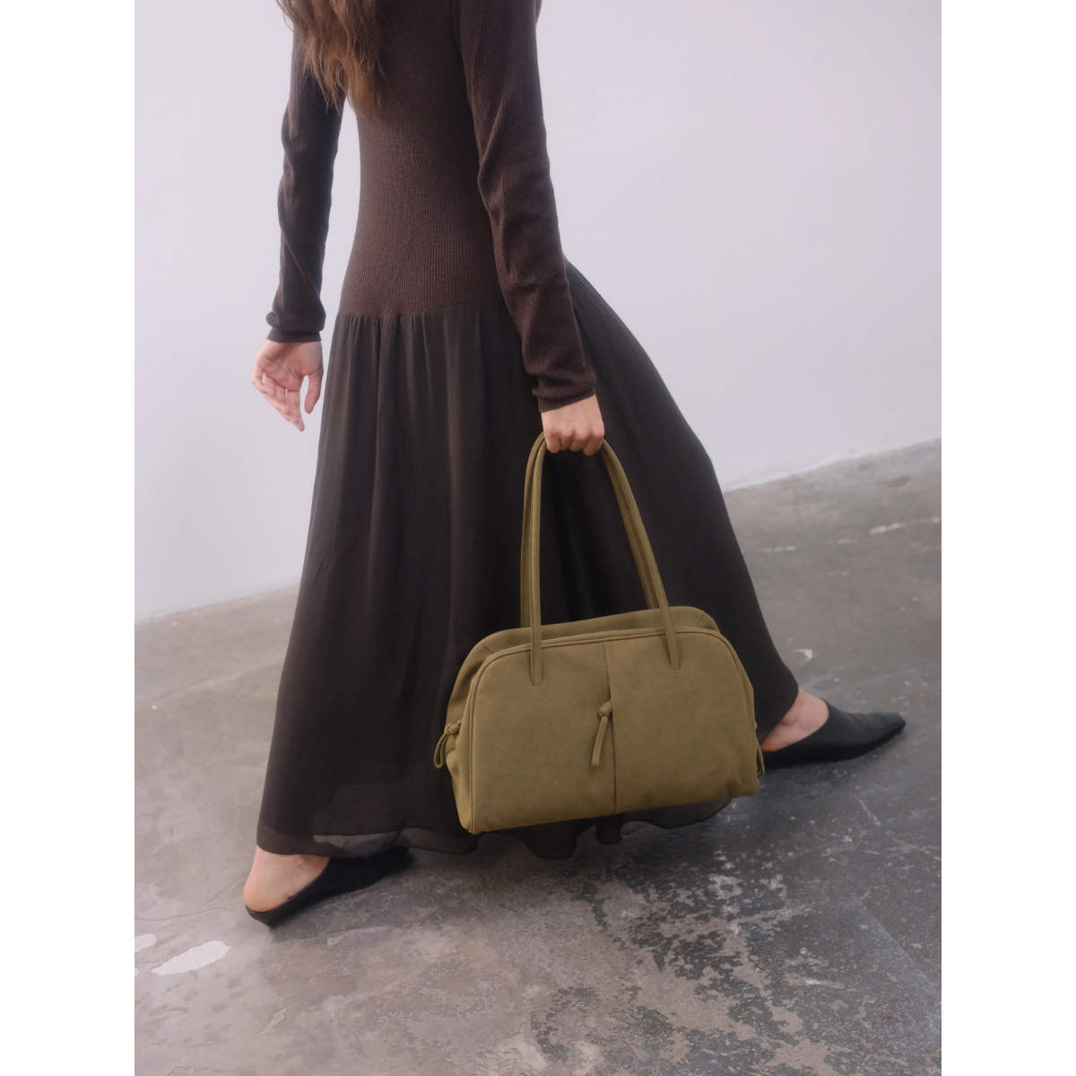 Sac Brooklyn Bag - Suede - Khaki - 2