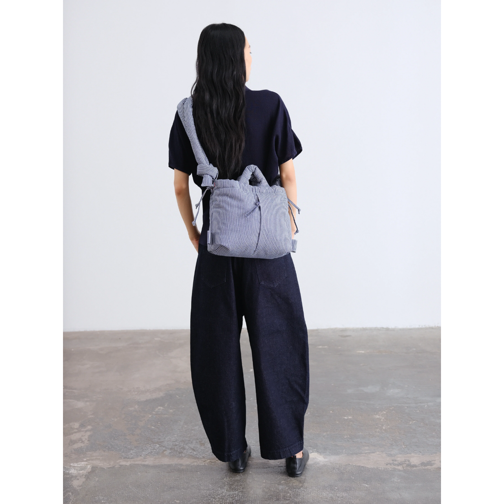 Sac Ona - Compact Cotton Navy Stripe - 2